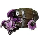 Figurine dragon dans tonneau