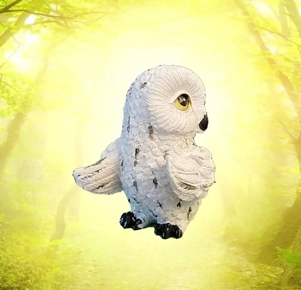 Petite figurine hibou blanc
