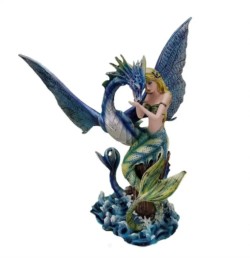Dragon d'eau et sirène des océans