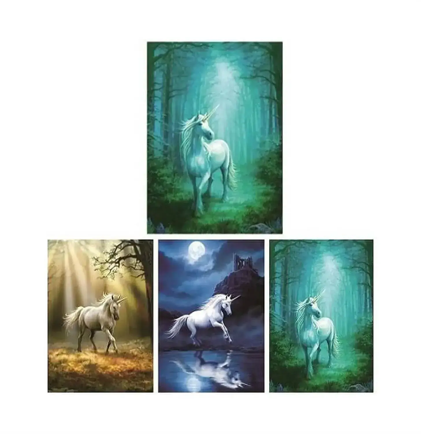 Tableau Licorne effet 3 images