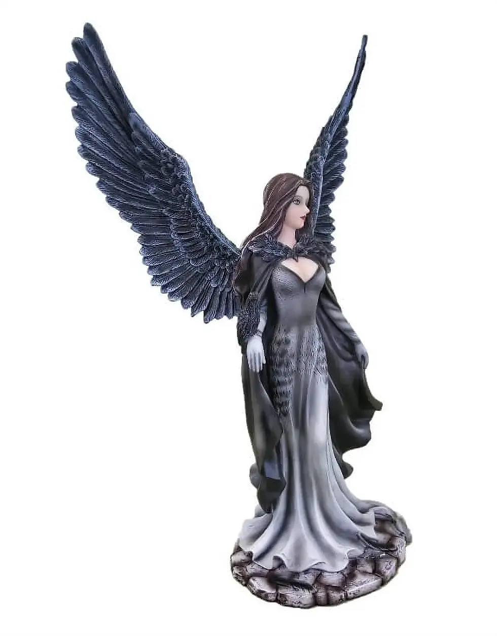 Miniature : Figurine fée ange noir avec grandes ailes figurine Rebella