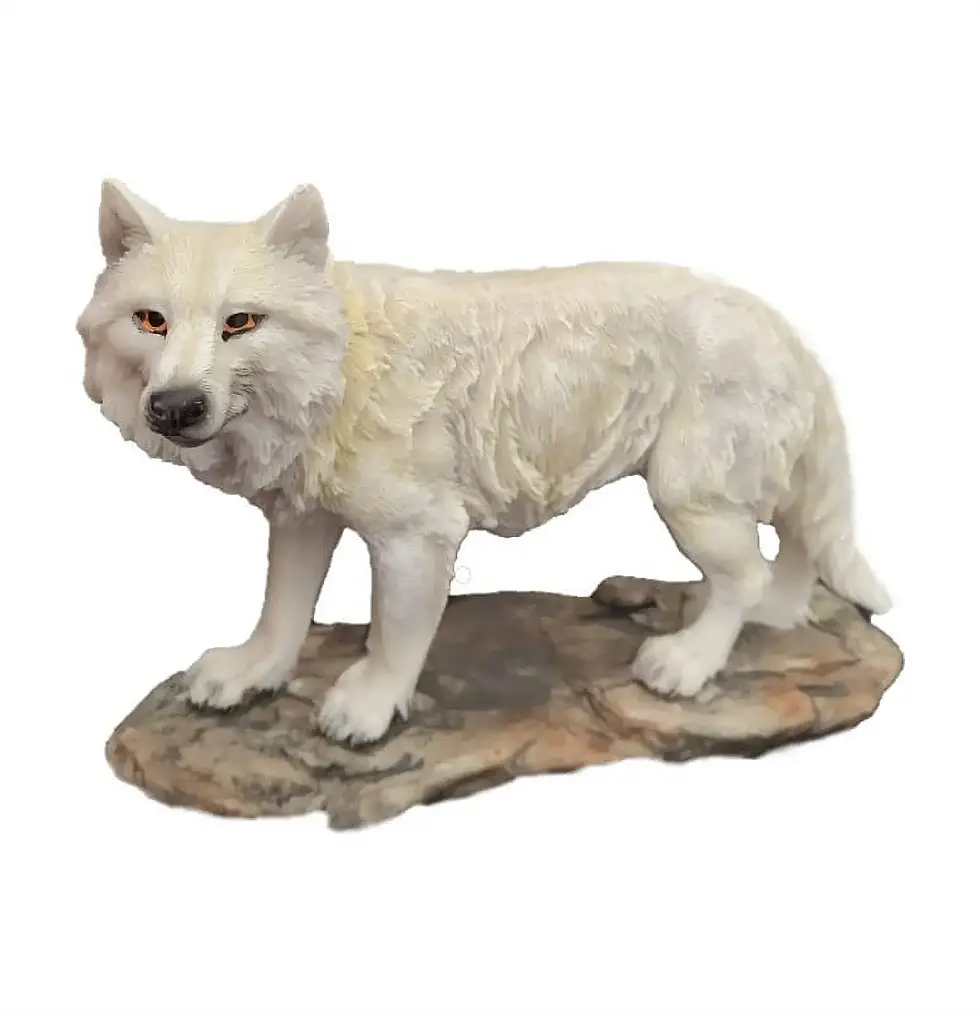 Figurine loup blanc