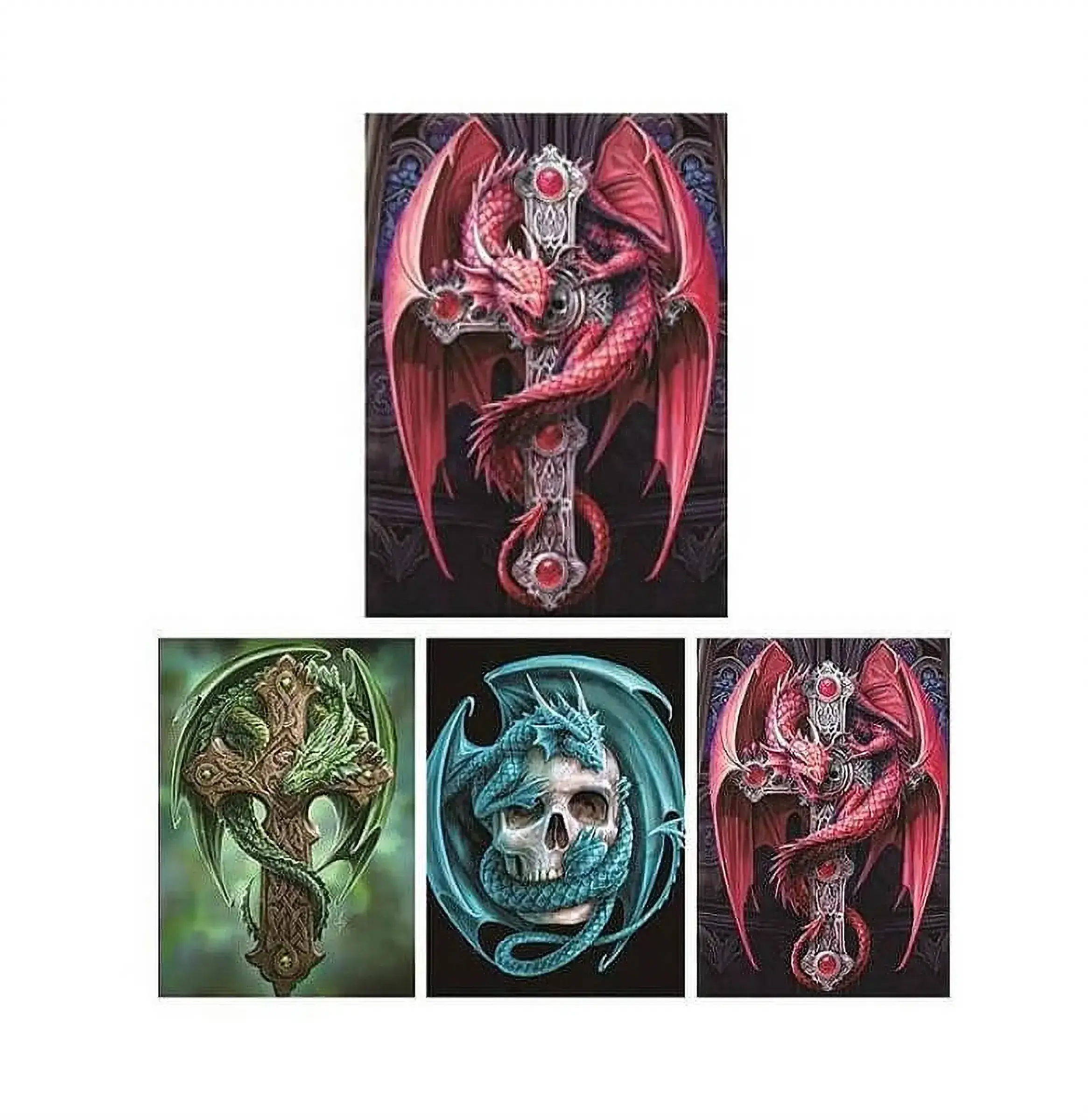 Tableau Dragons effet 3 images