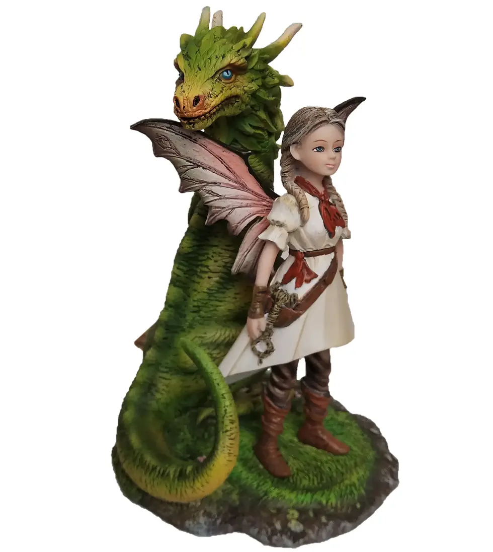 Miniature : Figurine petite fée et dragon