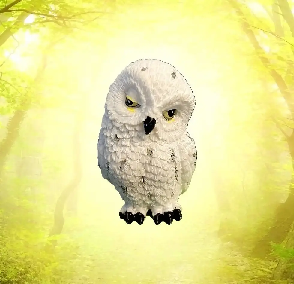 Petite figurine hibou blanc