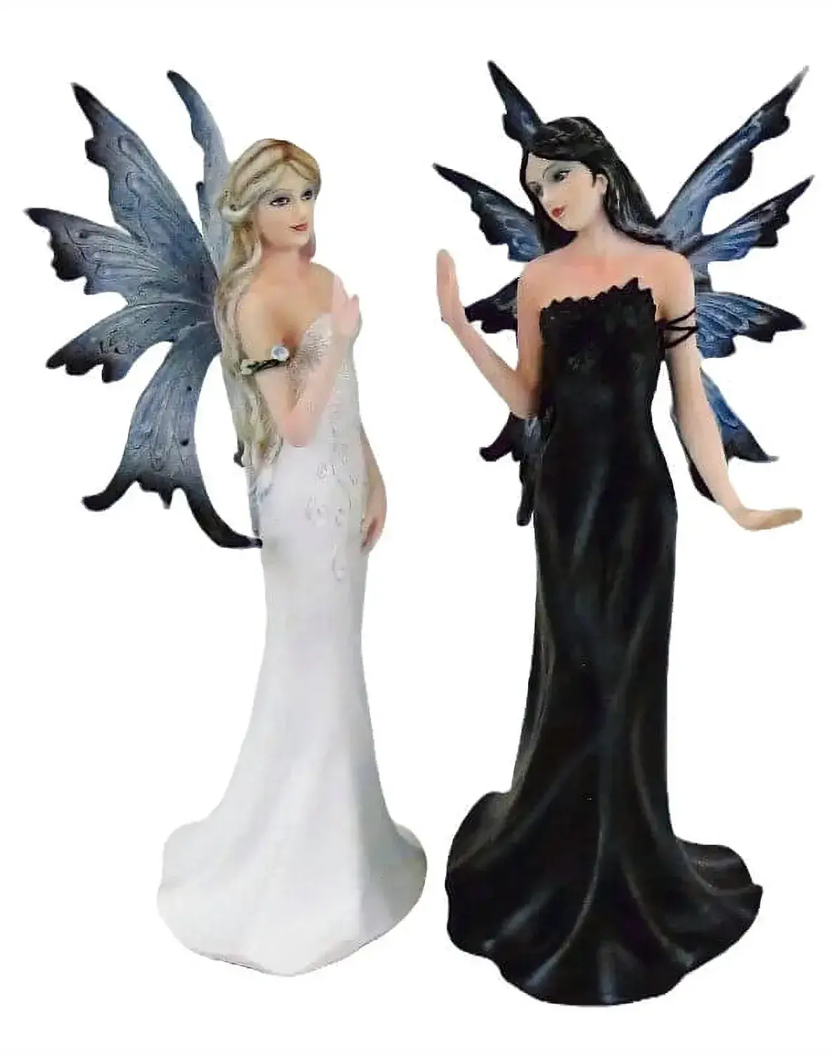 Fées dark noir et blanche Figurines MAJESTI & LUCIFA