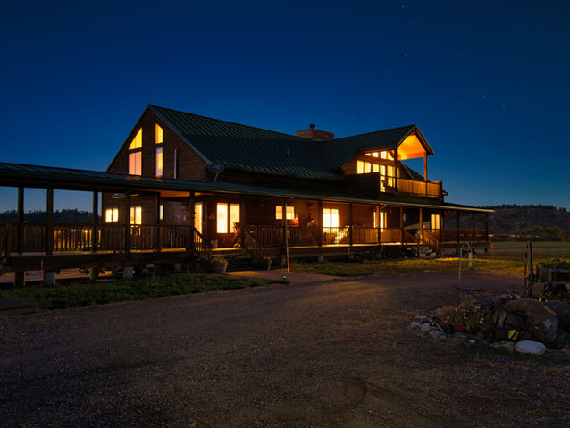 Twilight on the ranch.