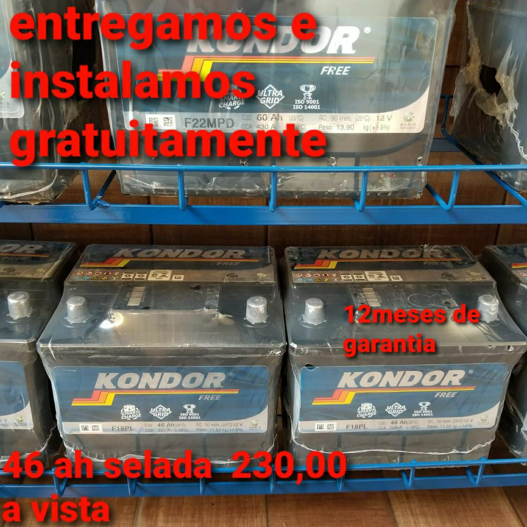 bateria kondor 46ah selada nova com 12 meses de garantia