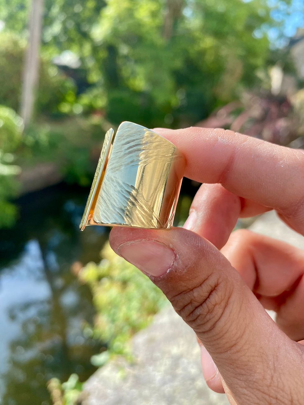 Miniature : Bague « Sahara » - Laiton