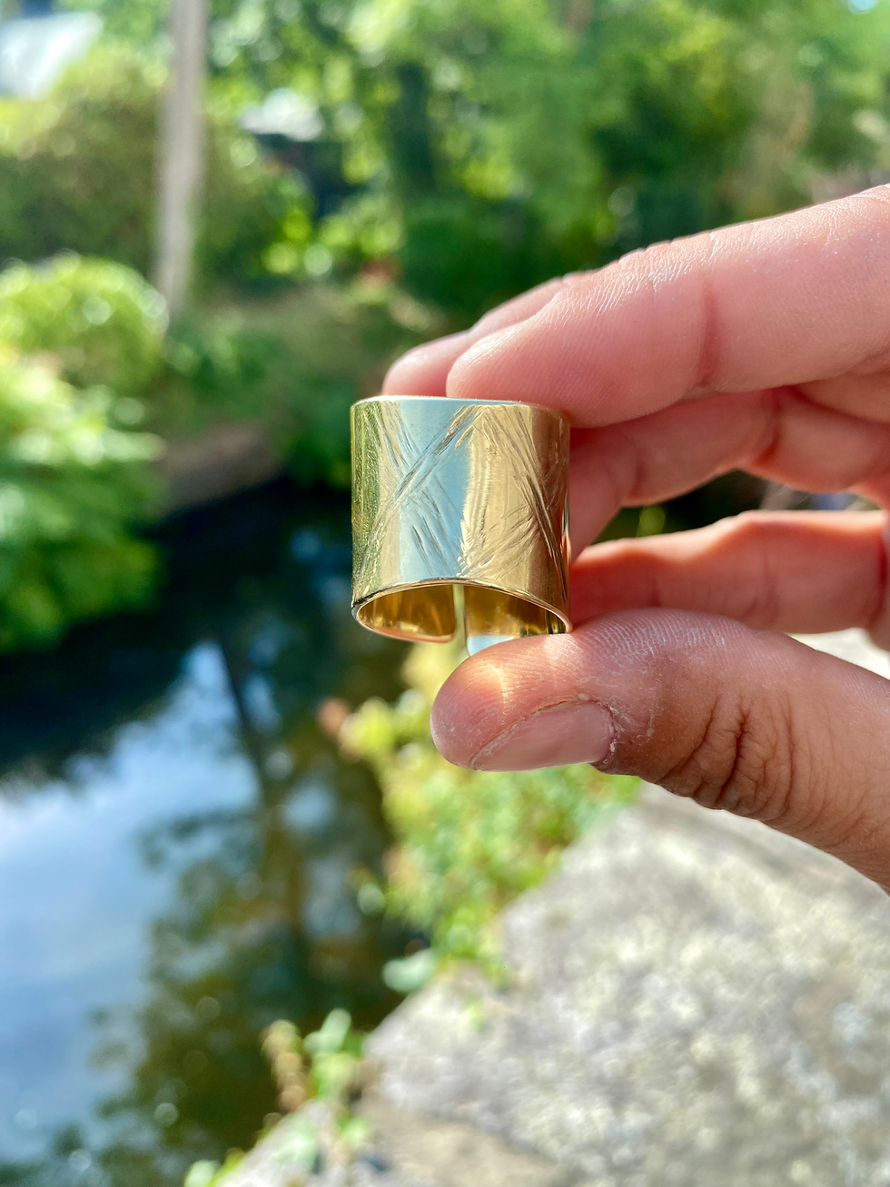 Miniature : Bague « Sahara » - Laiton