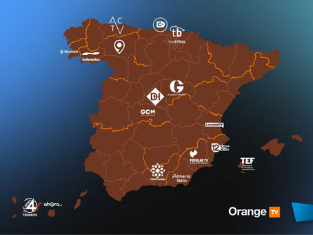 Mapa con la posición de los canales locales