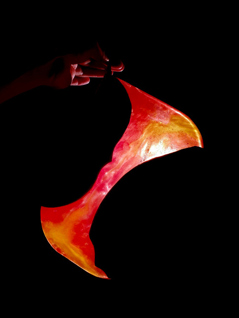 Fire Themed Epoxy Resin Board with Background Light