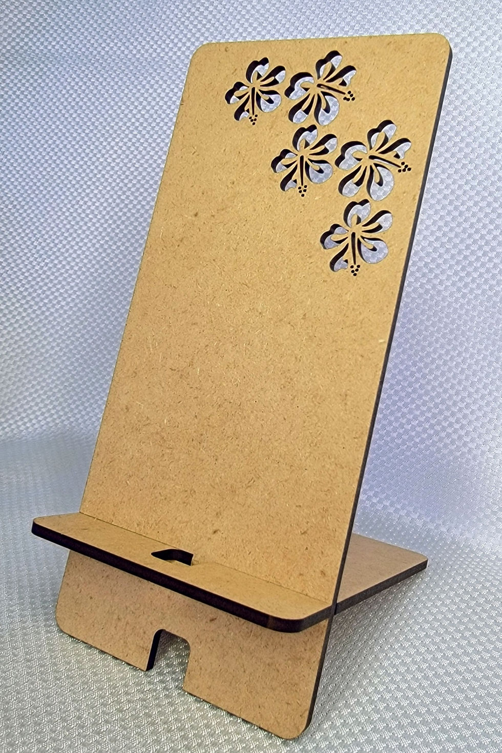 Thumbnail: Flower Cellphone Holder/Stand, Phone stand, Solid Wood Cell Phone Stand.