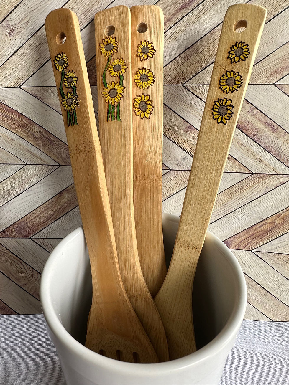 Thumbnail: Sunflower Wooden Spoons/ Forks / Spatulas / Fall Decorations/ Kitchen decoration