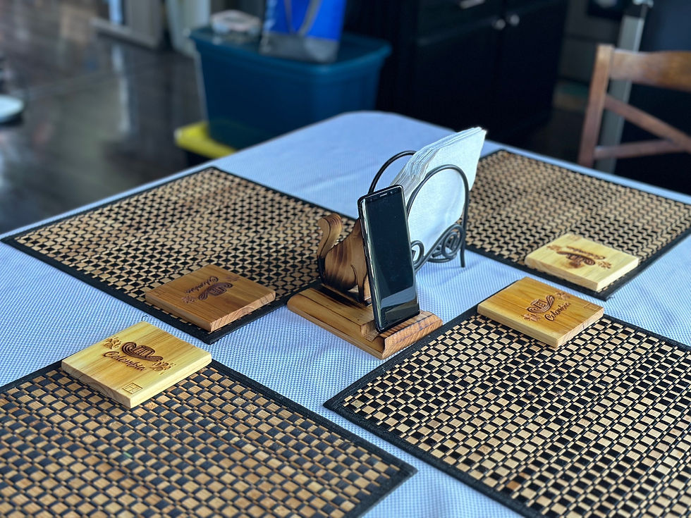 Thumbnail: Colombian Square Wood Coaster, Set of 4