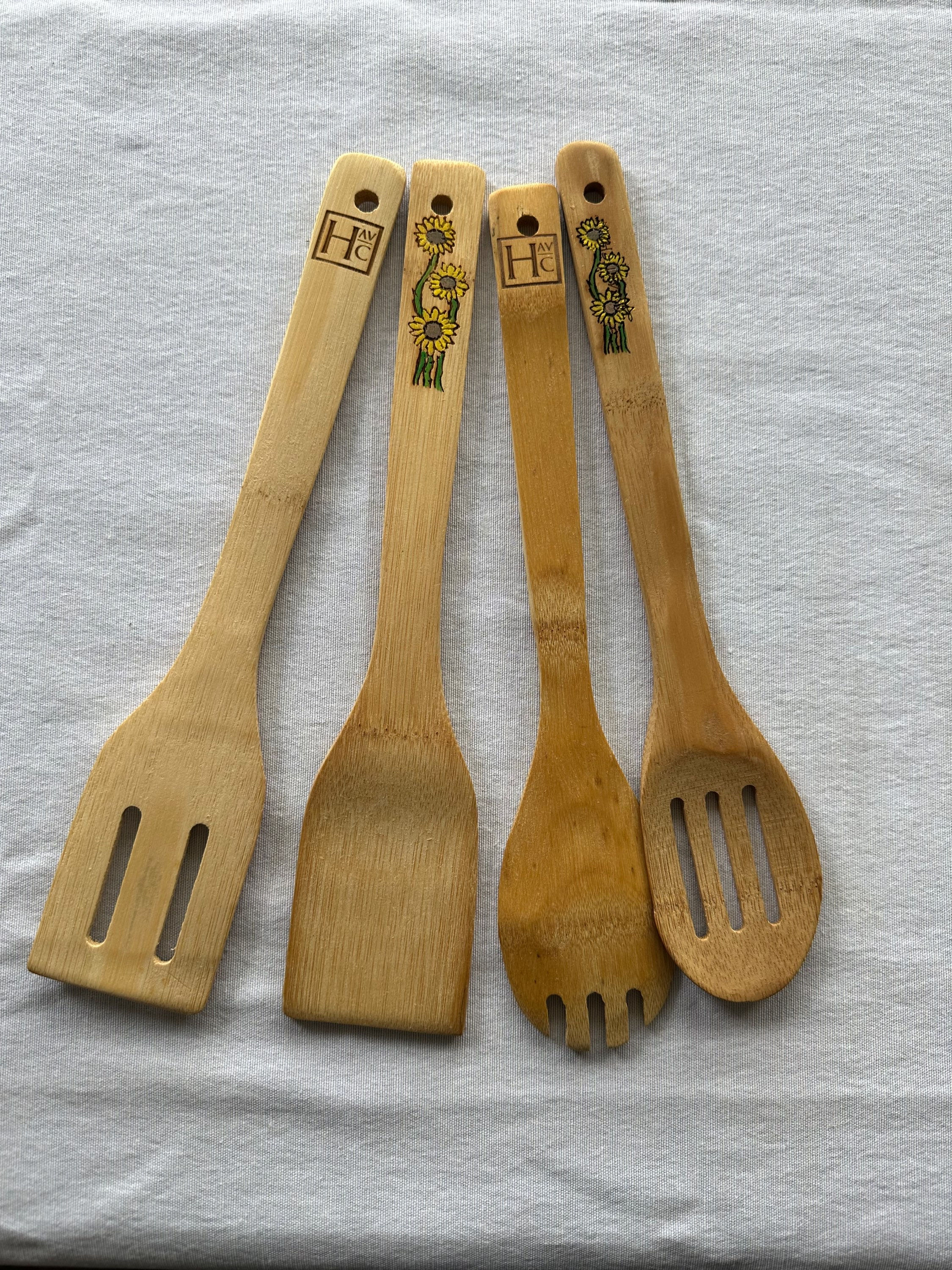 Sunflower Wooden Spoons/ Forks / Spatulas / Fall Decorations/ Kitchen decoration