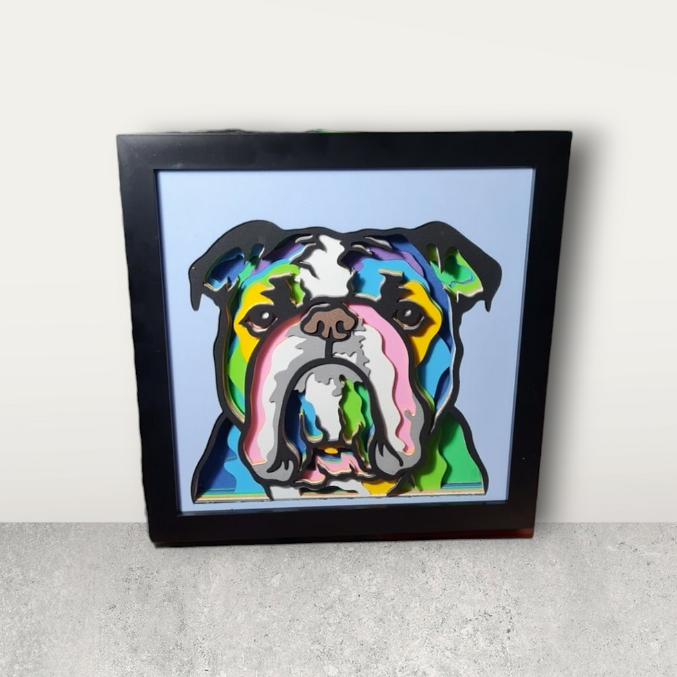 British Bulldog 3D Wall Art