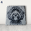 Thumbnail: Cockapoo dog design on a slate coaster. 
Four designs to choose from, this is Design 4 showing a front-view design.