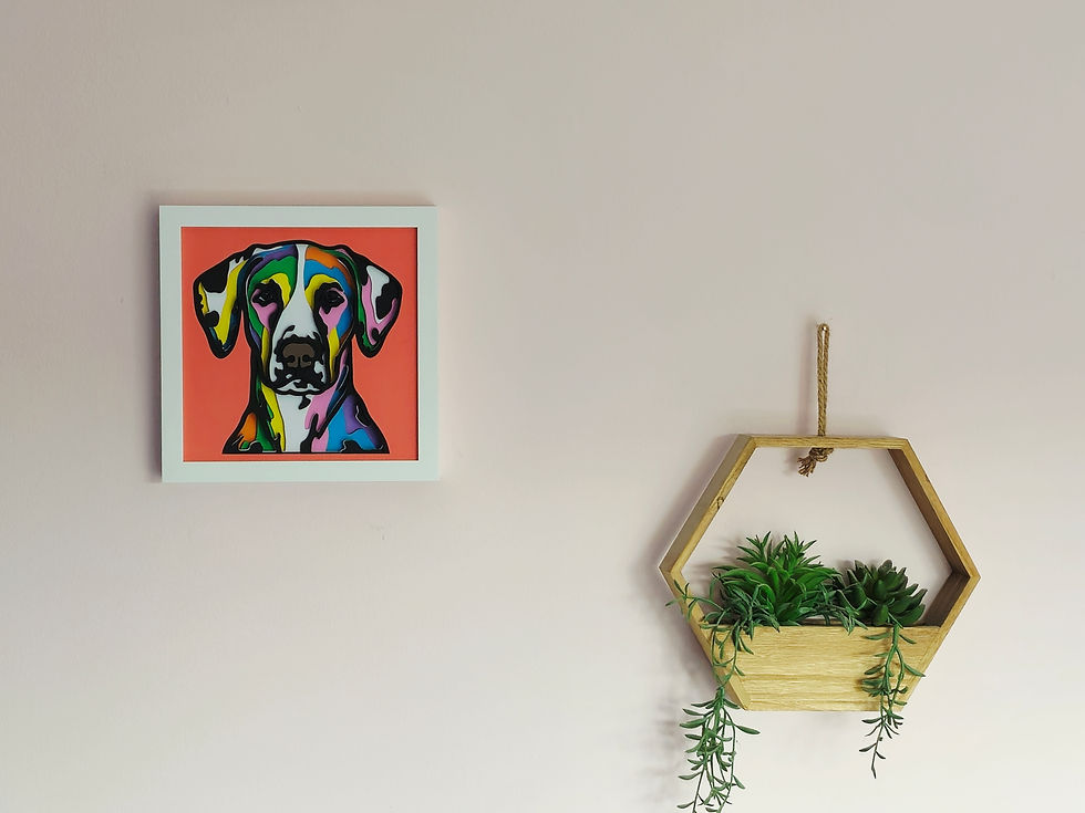 Thumbnail: Dalmatian 3D Wall Art - Layered 3D Wall Art - Framed