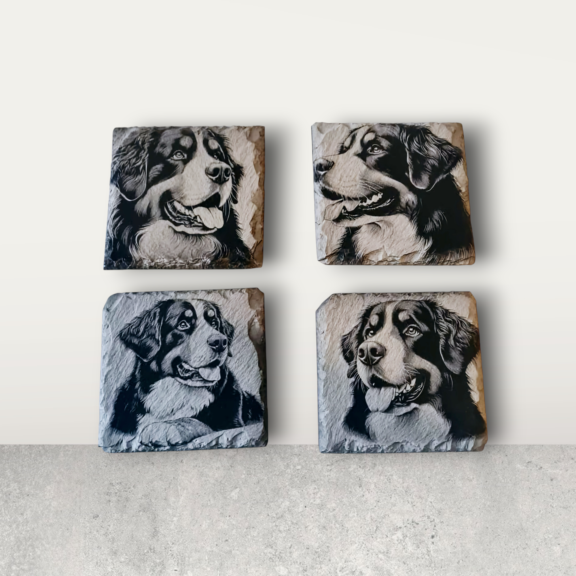 Bernese Mountain Collection of Slate Coasters - Set of 4