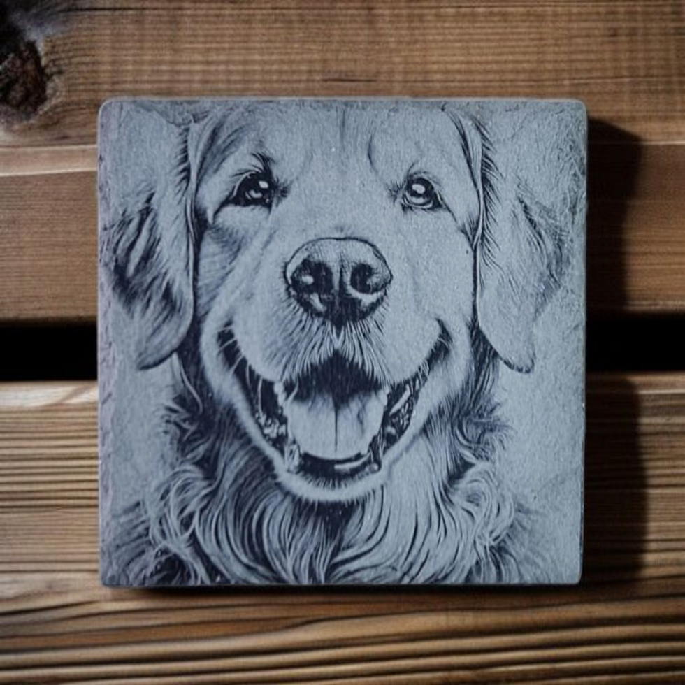 Thumbnail: Golden Retriever Collection of Slate Coasters - Set of 4