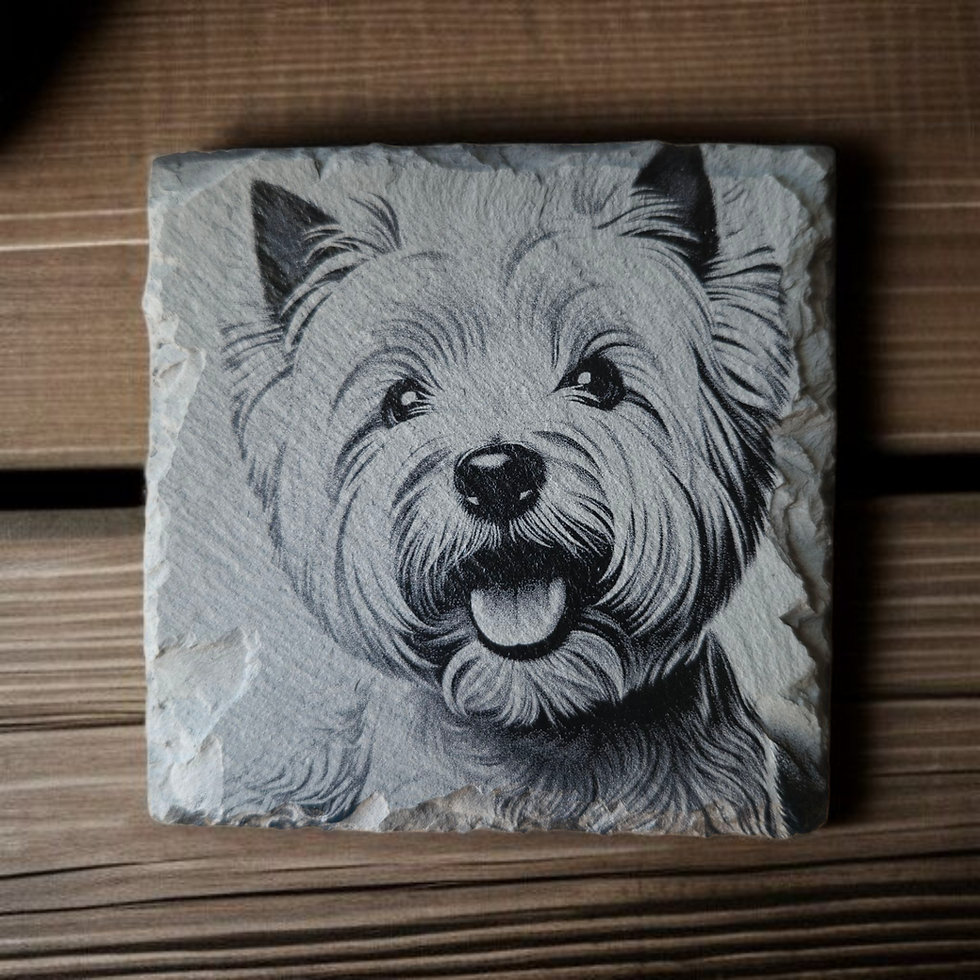 Thumbnail: West Highland Terrier Collection of Slate Coasters - Set of 4