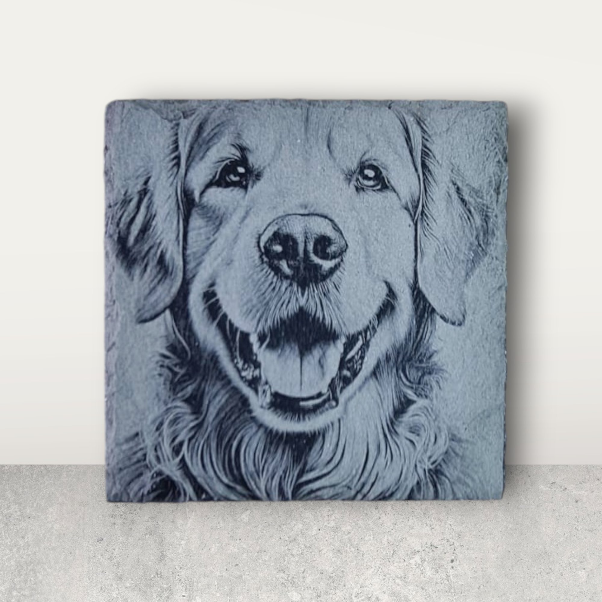 Golden Retriever Collection of Slate Coaster - Individual
