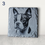Thumbnail: Boston Terrier dog design on a slate coaster. 
Four designs to choose from, this is Design 3, a cute puppy design.