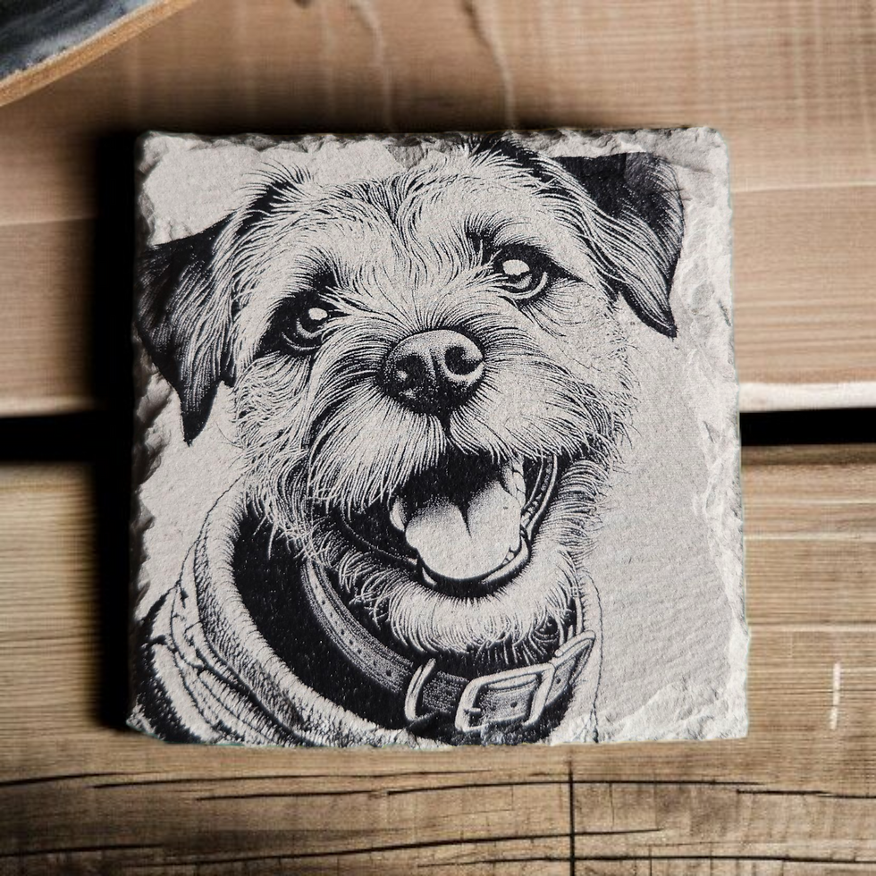 Thumbnail: Border Terrier Collection of Slate Coasters - Set of 4