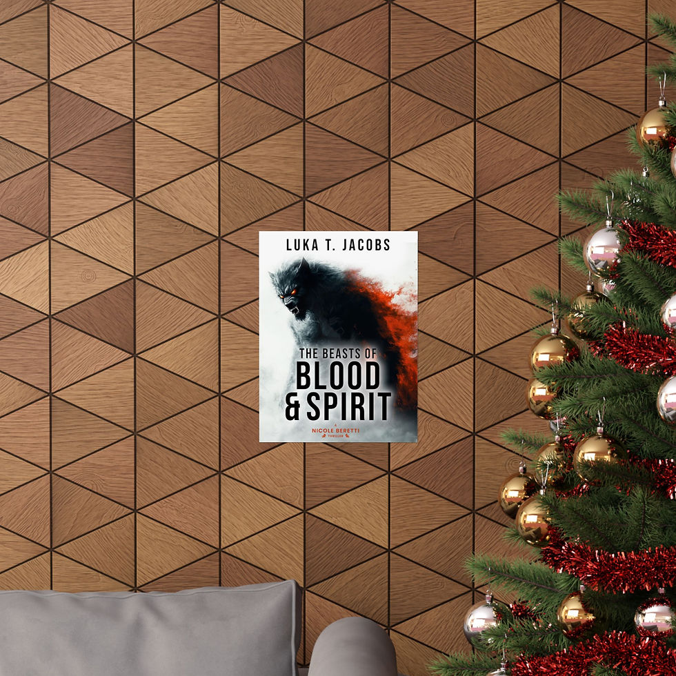 Thumbnail: The Beasts of Blood & Spirits Book Cover Matte Vertical Poster - 12x16 inches