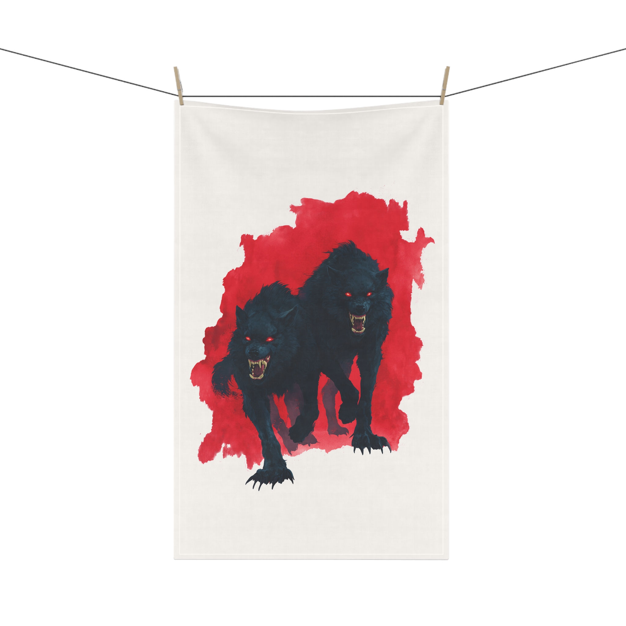 Dogmen Red Cotton Tea Towel