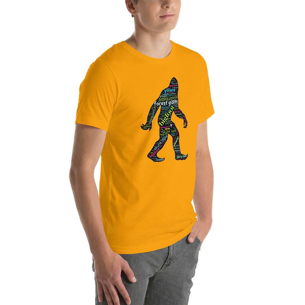 Thumbnail: Sasquatch Word Cloud - Unisex t-shirt