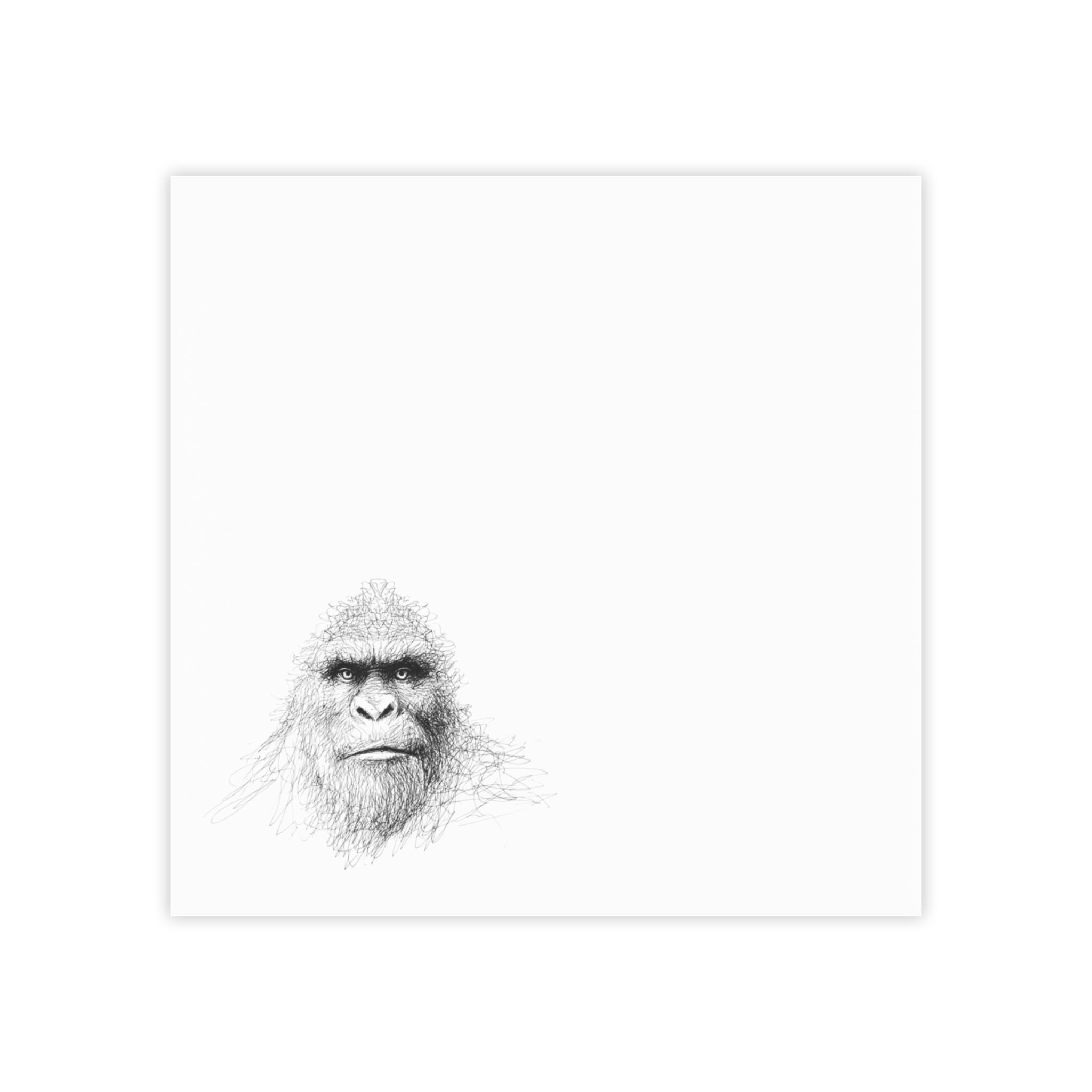 Sasquatch Hand Drawn Face Yowie Post-it® Note Pads 