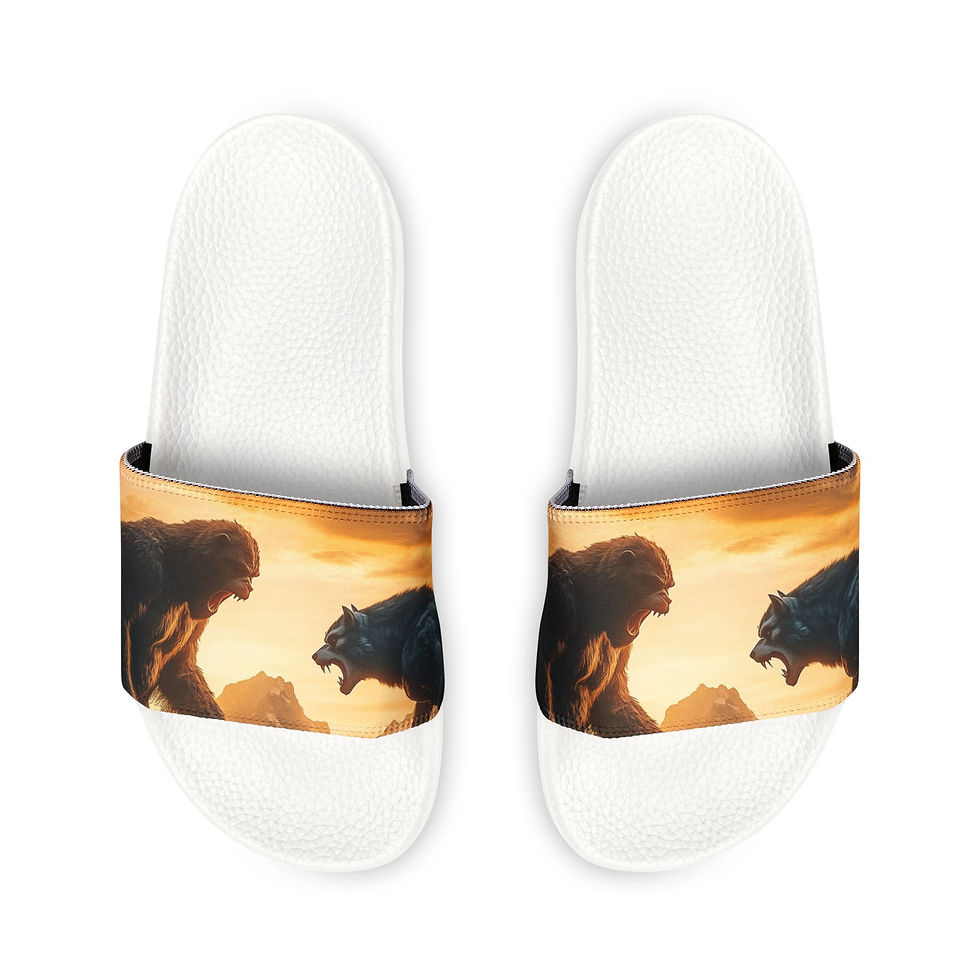 Thumbnail: Sasquatch vs Dogman Women's Sandals - Removable Strap Slip-Ons for Summer
