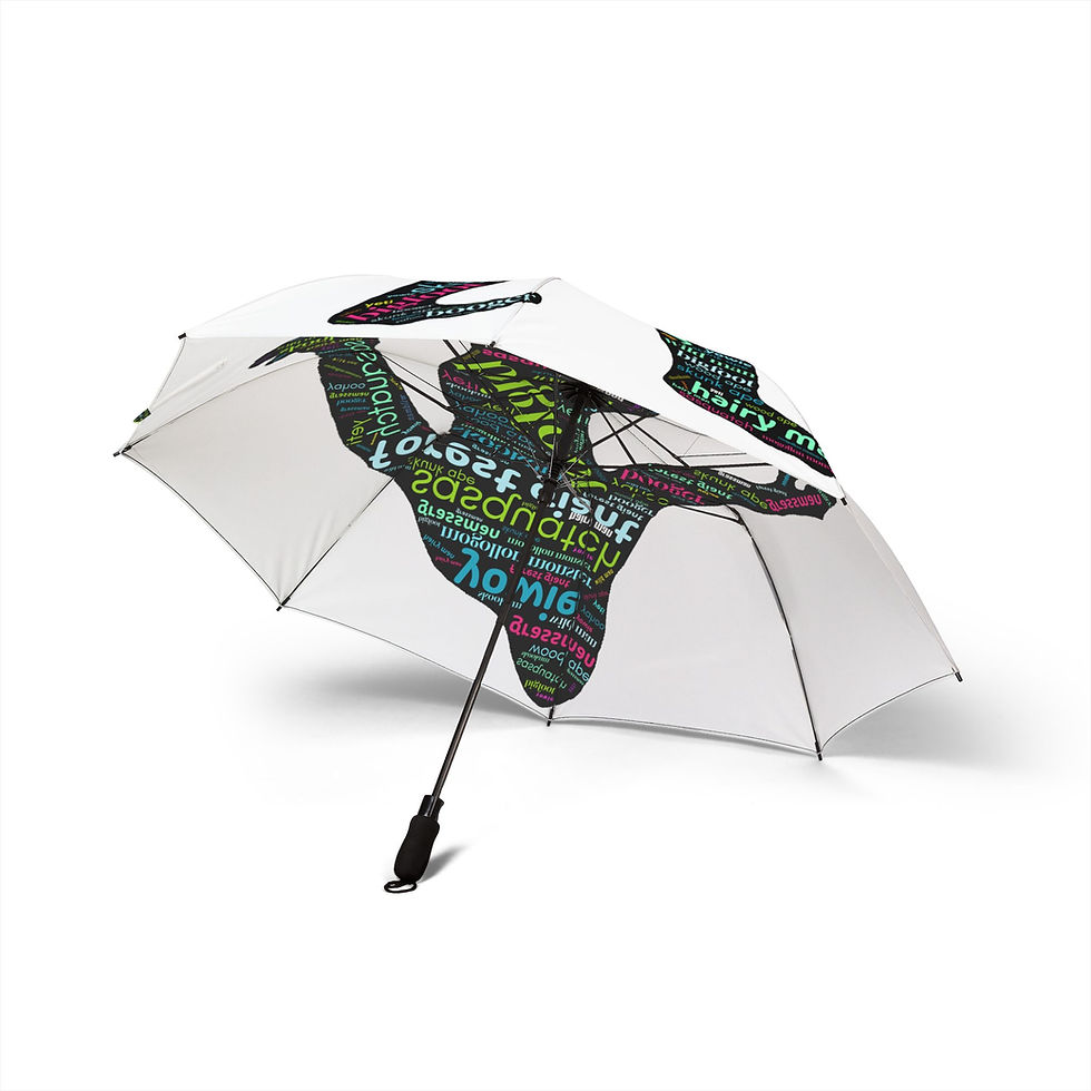 Thumbnail: Sasquatch Word Cloud - Semi-Automatic Foldable Umbrella