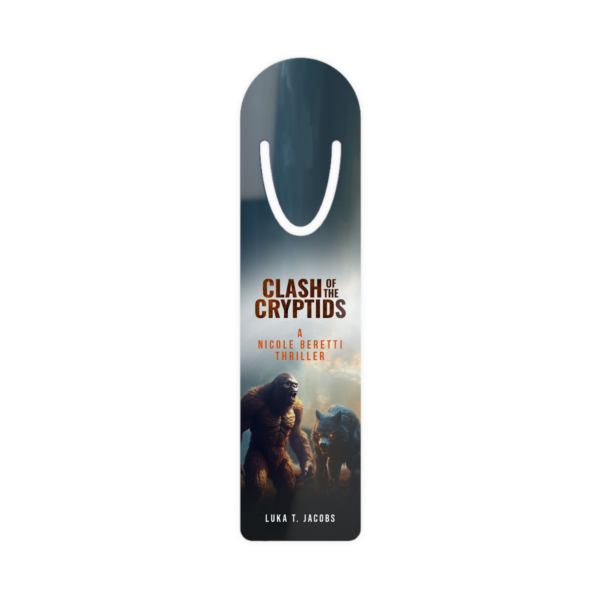 Clash of the Cryptids Metal Bookmark - Perfect for Thriller Enthusiasts