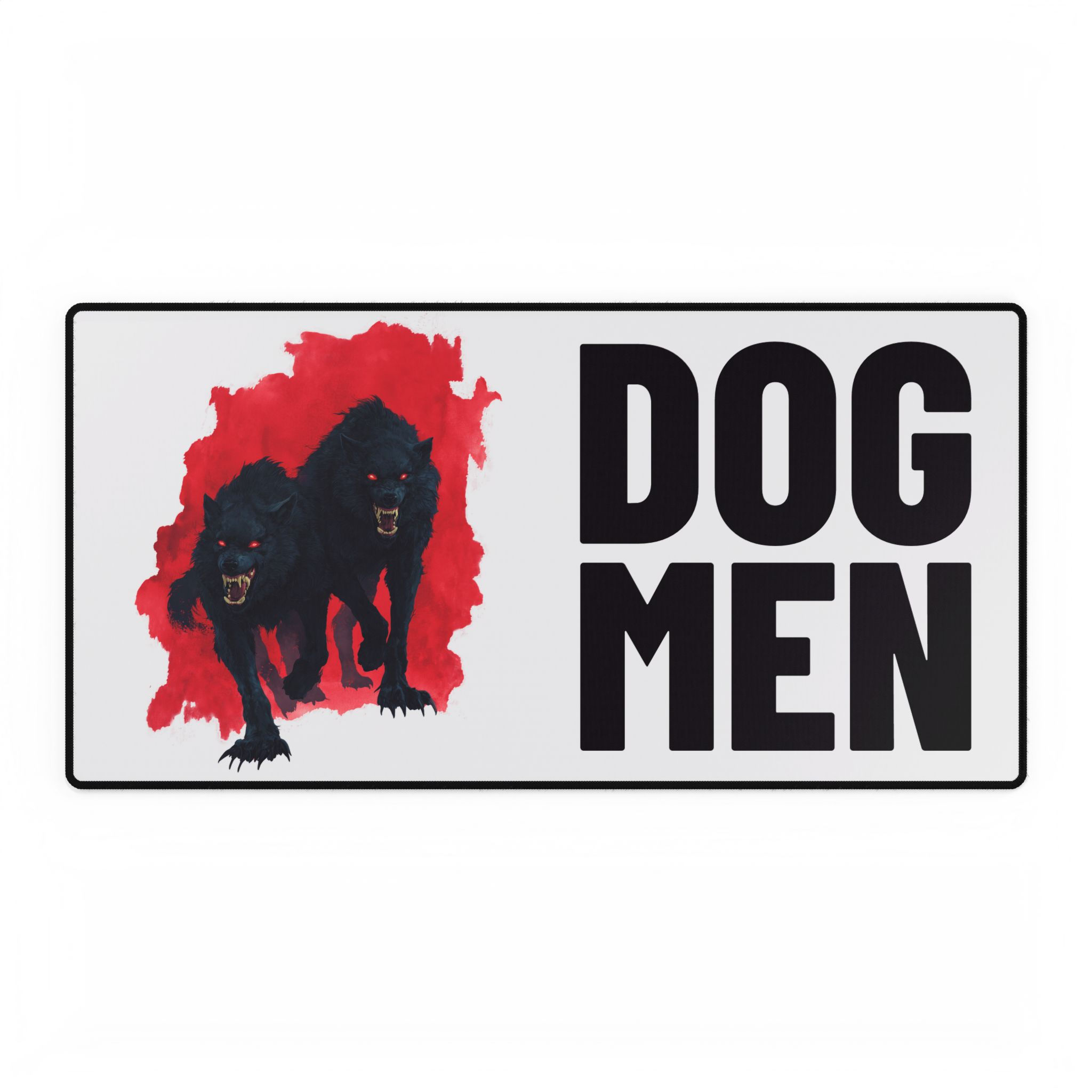 Dogmen Red Desk Mat - Stylish Desk Protector for Cryptid Lovers