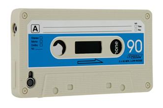 Thumbnail: Capa protetora de silicone em forma de fita K7 par