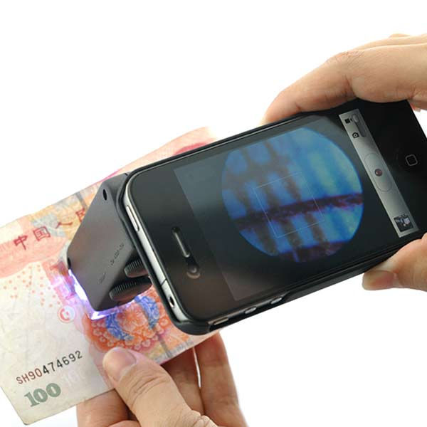 Microscópio Digital 100x para iPhone 4/4S (Preto)