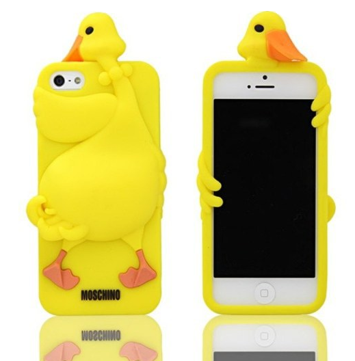 Capa 3D de Silicone Pato para iPhone 5/5S