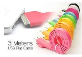 Thumbnail: Cabo Flat Carregador de iPhone 4 e 4S com 3 Metros