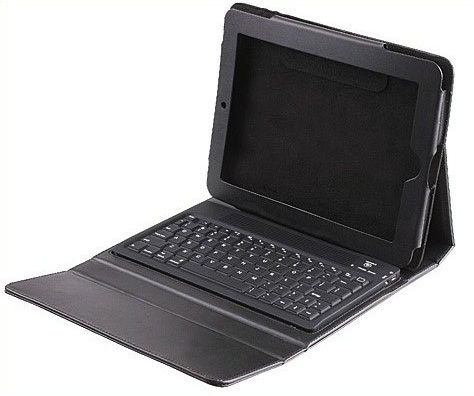 Capa de Couro com Teclado Bluetooth para iPad1/iPa