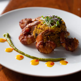 Camarones a la Tocineta