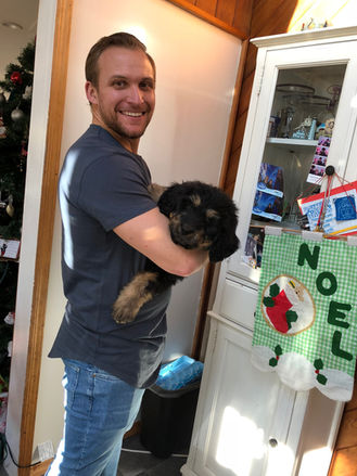 Snuggling George made "Christmas absolutely perfect"
