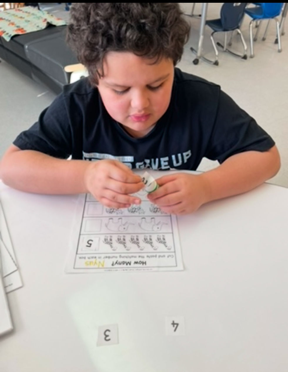 Glueing numbers in the correct spot