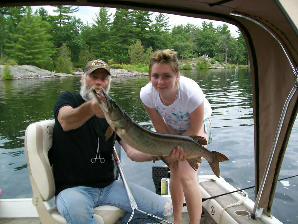 My dad holding my fish for me (his facial expression, lol)