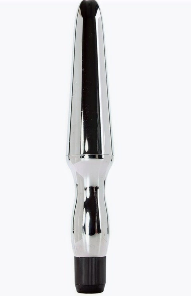 Vibrating Anal Probe (Waterproof) in Silver