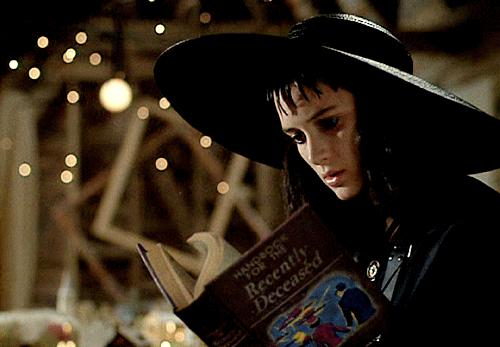 Clip from Bettlejuice of Lydia reading.