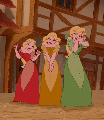 Silly girls from Beauty and the Beast
