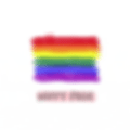Animated Pride flag that says Happy Pride.